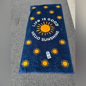 Life is Good oversized beach towel